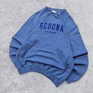 90s Vintage Sedona Arizona Blue Beautiful Crewneck Sweatshirt
